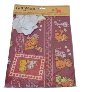 Vintage NEW Vintage Garfield Wrapping Paper 2 Sheets NEW
